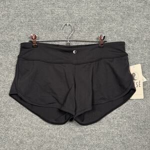 New Rese Womens Size Medium Jackie  Brief Lined Shorts Black Running Activewear